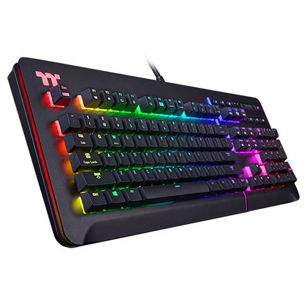 Thermaltake TT eSports Level 20 RGB Titanium Blue Switch Gaming Keyboard Black US