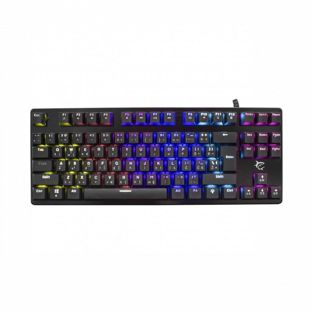 White Shark GK-1925 Spartan RGB Blue Switch Mechanical Keyboard Black US