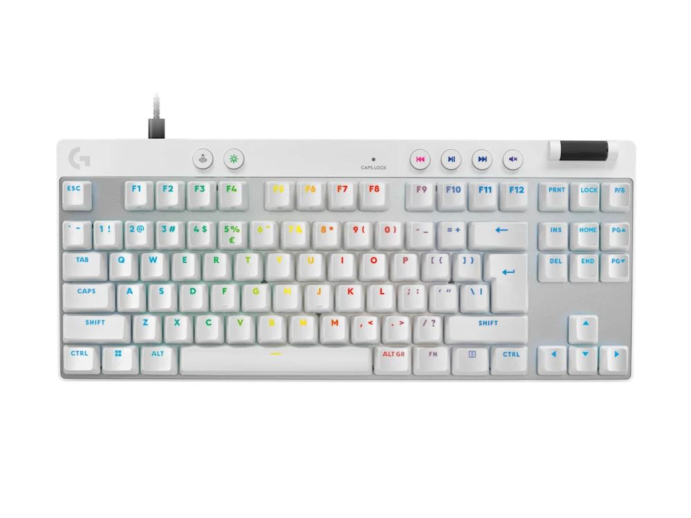 Logitech G Pro X TKL Rapid Gaming Keyboard White US