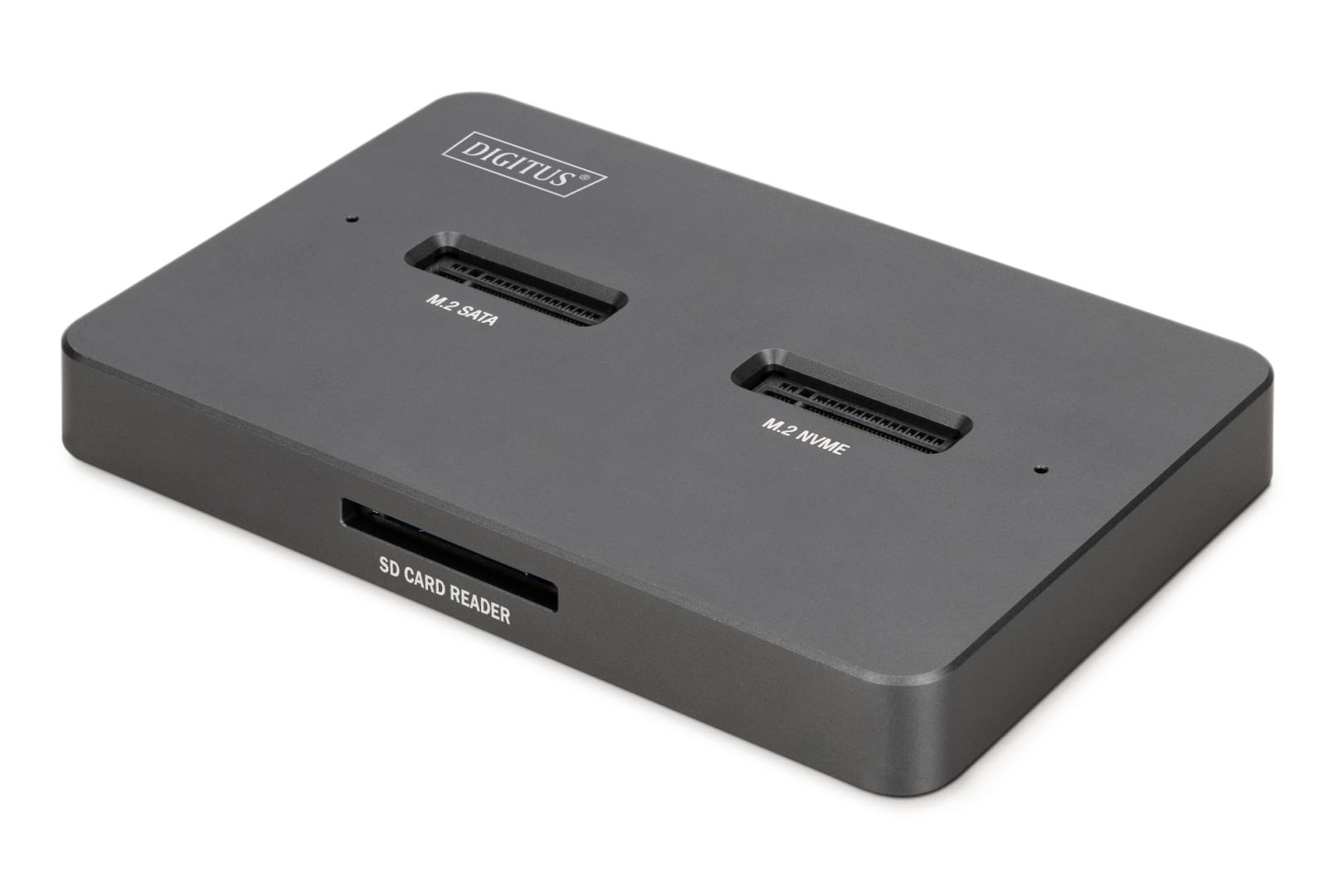 Digitus M.2 NVMe + M.2 SATA SSD Docking Station with SD Express Card Reader USB-C Black
