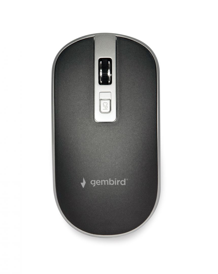 Gembird MUS-4B-06-BS Optical mouse Black/Silver