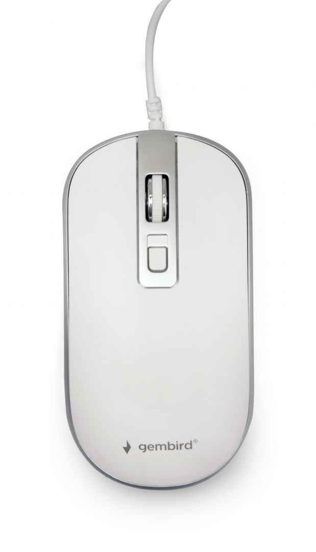 Gembird MUS-4B-06-WS Optical mouse White/Silver