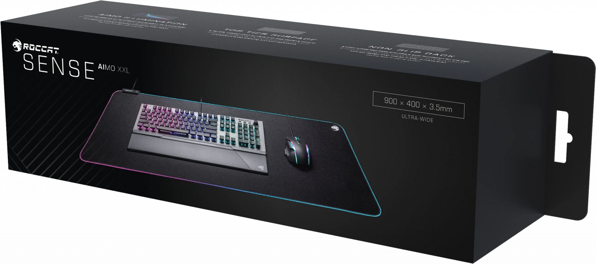 Roccat Sense AIMO XXL Egérpad Black