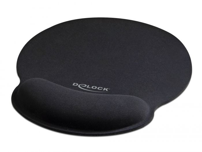 DeLock Ergonomic with Wrist Rest Egérpad Black