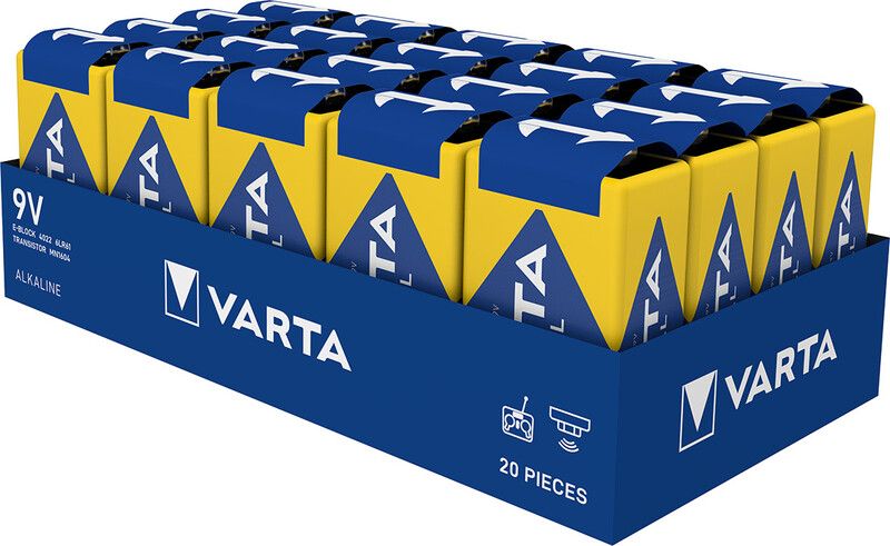 Varta 9V Alkáli Elem 20db/csomag