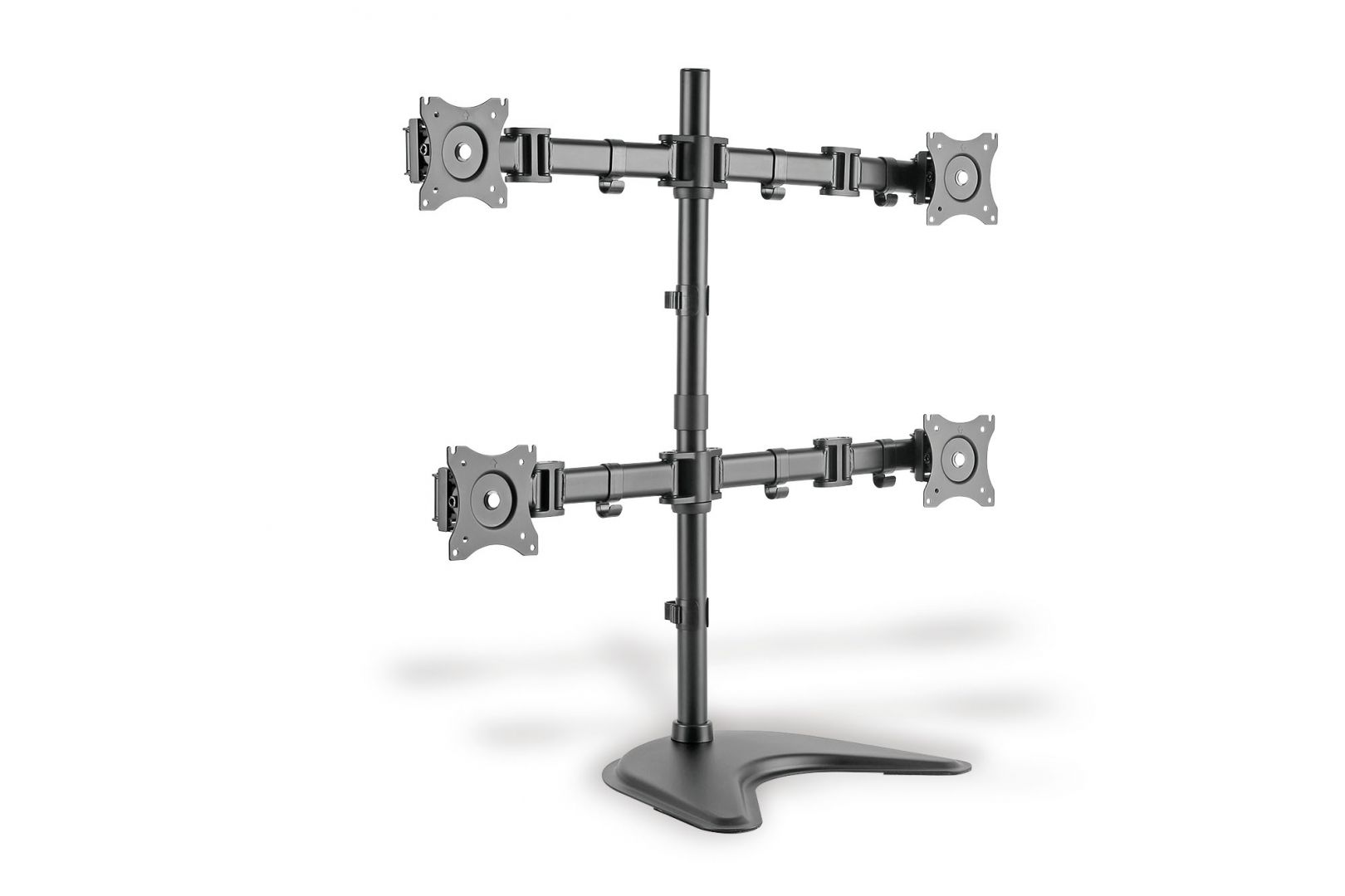 Digitus DA-90364 Universal Quad Monitor Mount Stand/Clamp Option Black