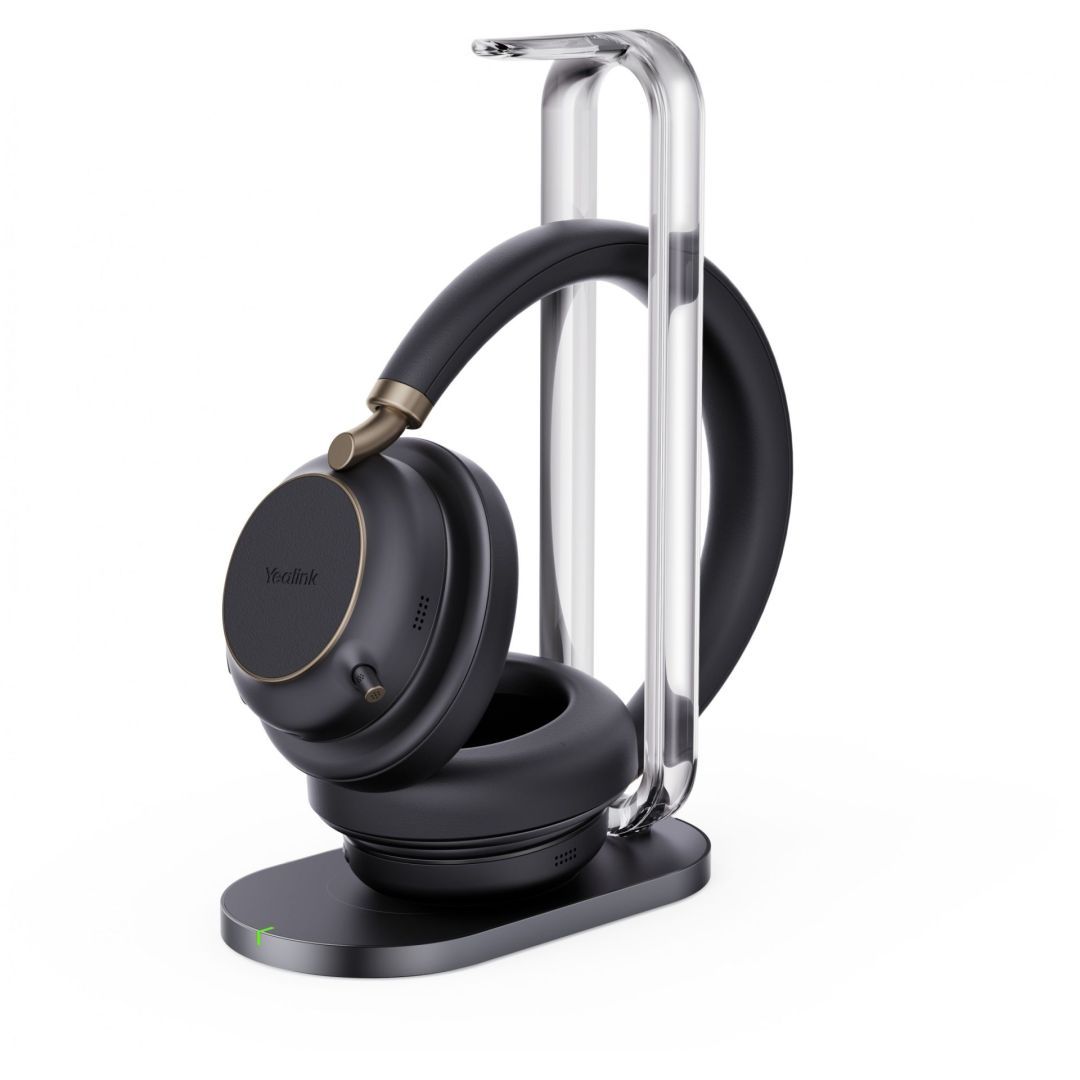 Yealink BH76 Plus UC USB-C/A Wireless Bluetooth with Charging Stand Headset Black