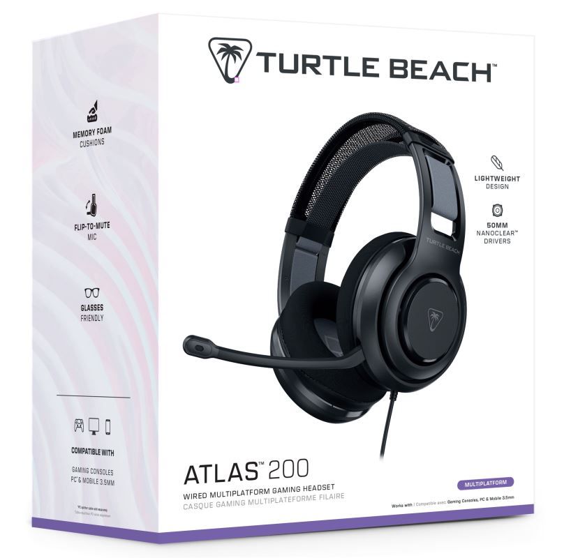 Turtle Beach Atlas 200 Gaming Headset for Multiplatform Black