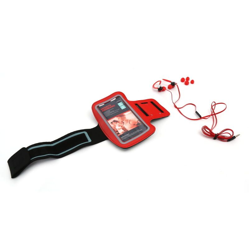 Platinet PM1070 Sport Headset + Arm Band Red