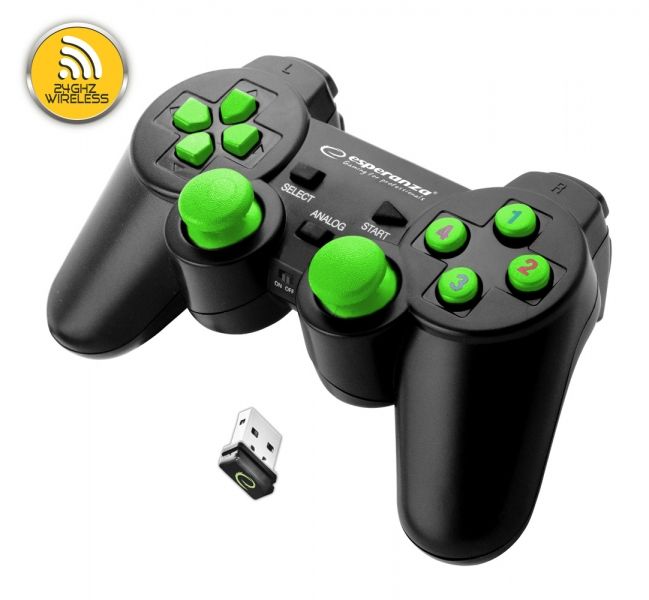 Esperanza EGG108G Gladiator Wireless Gamepad Black/Green