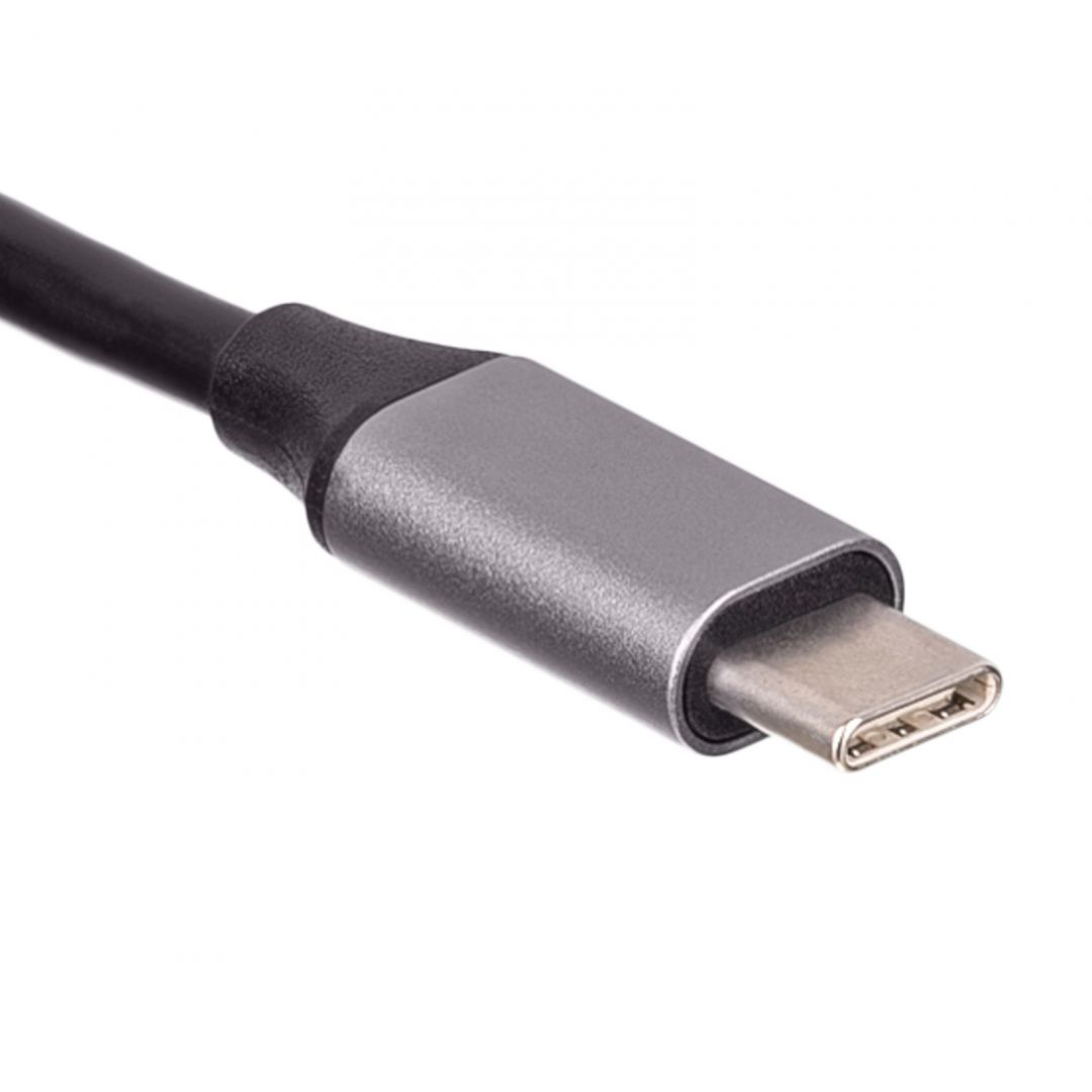 Akyga AK-AD-66 HUB USB Type-C to 3x USB 3.0 Network Card 10/100/1000 15cm