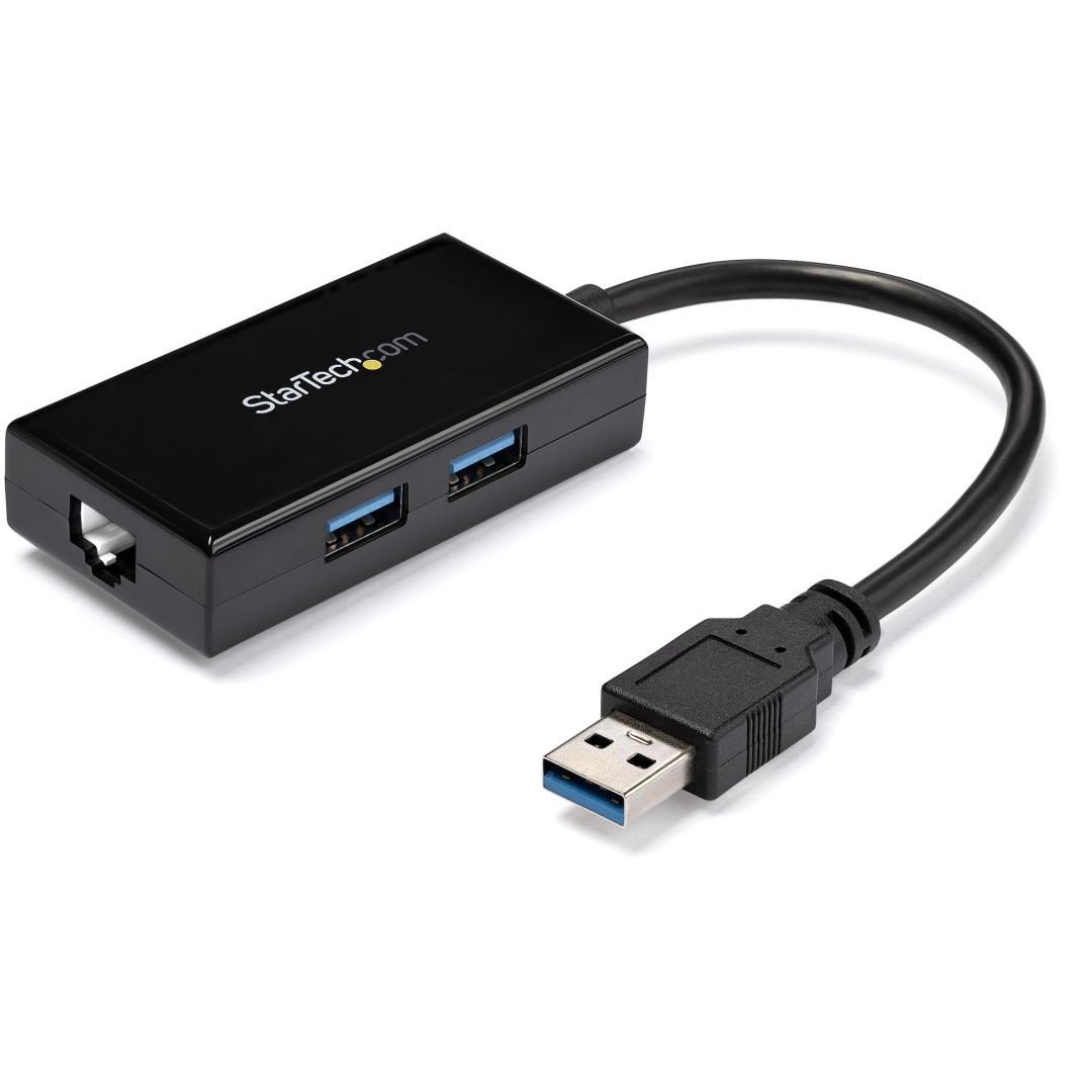 Startech USB 3.0 to Gigabit Network Adapter with Built-In 2-Port USB Hub