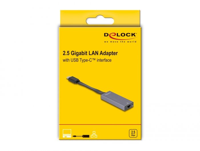 DeLock USB Type-C Adapter to 2.5 Gigabit LAN slim