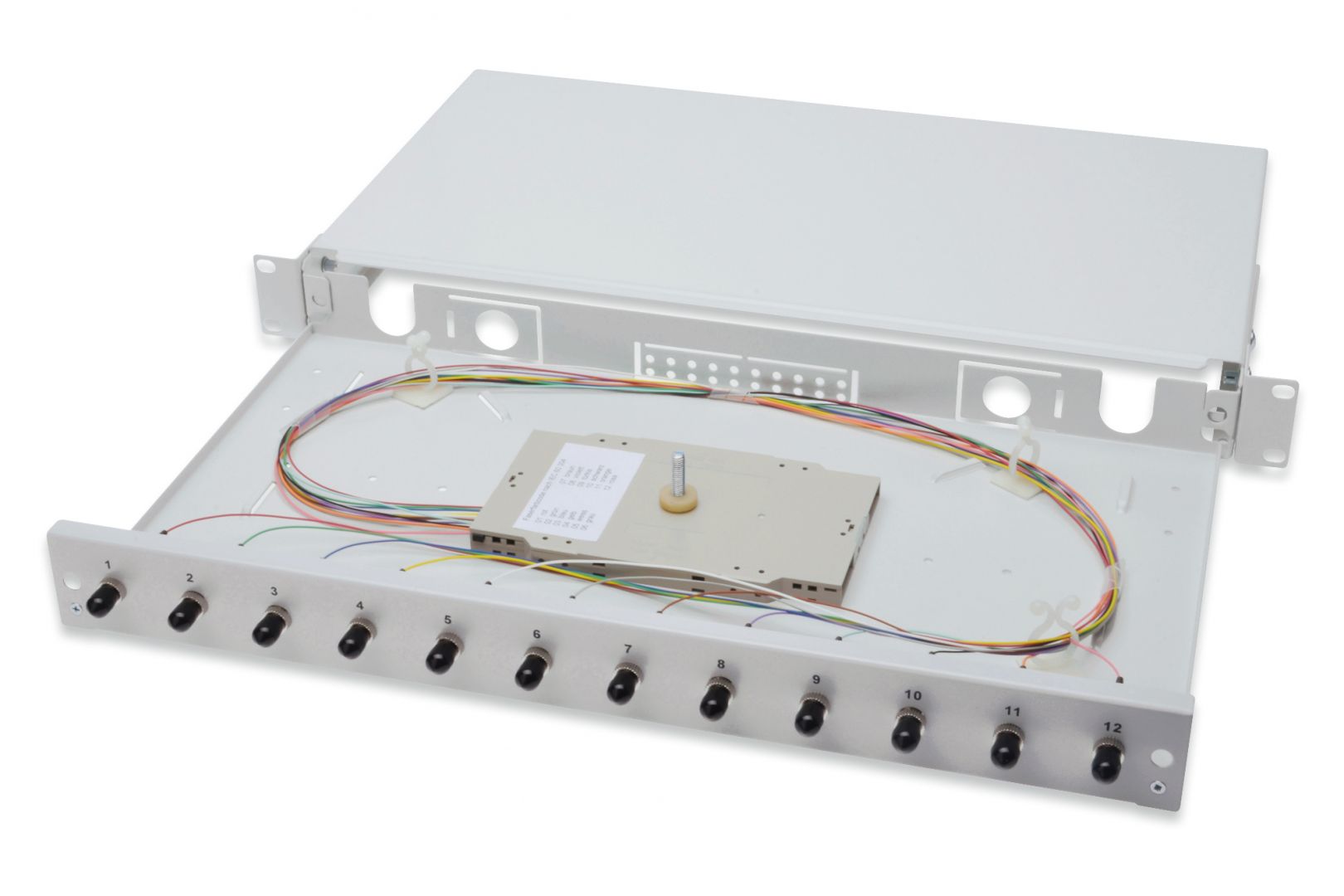 Digitus FO splice box, 1U, equipped, 12x SC DX, OM4