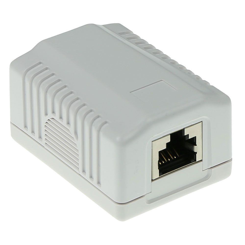 ACT Surface mounted box shielded 1 ports CAT6A Grey