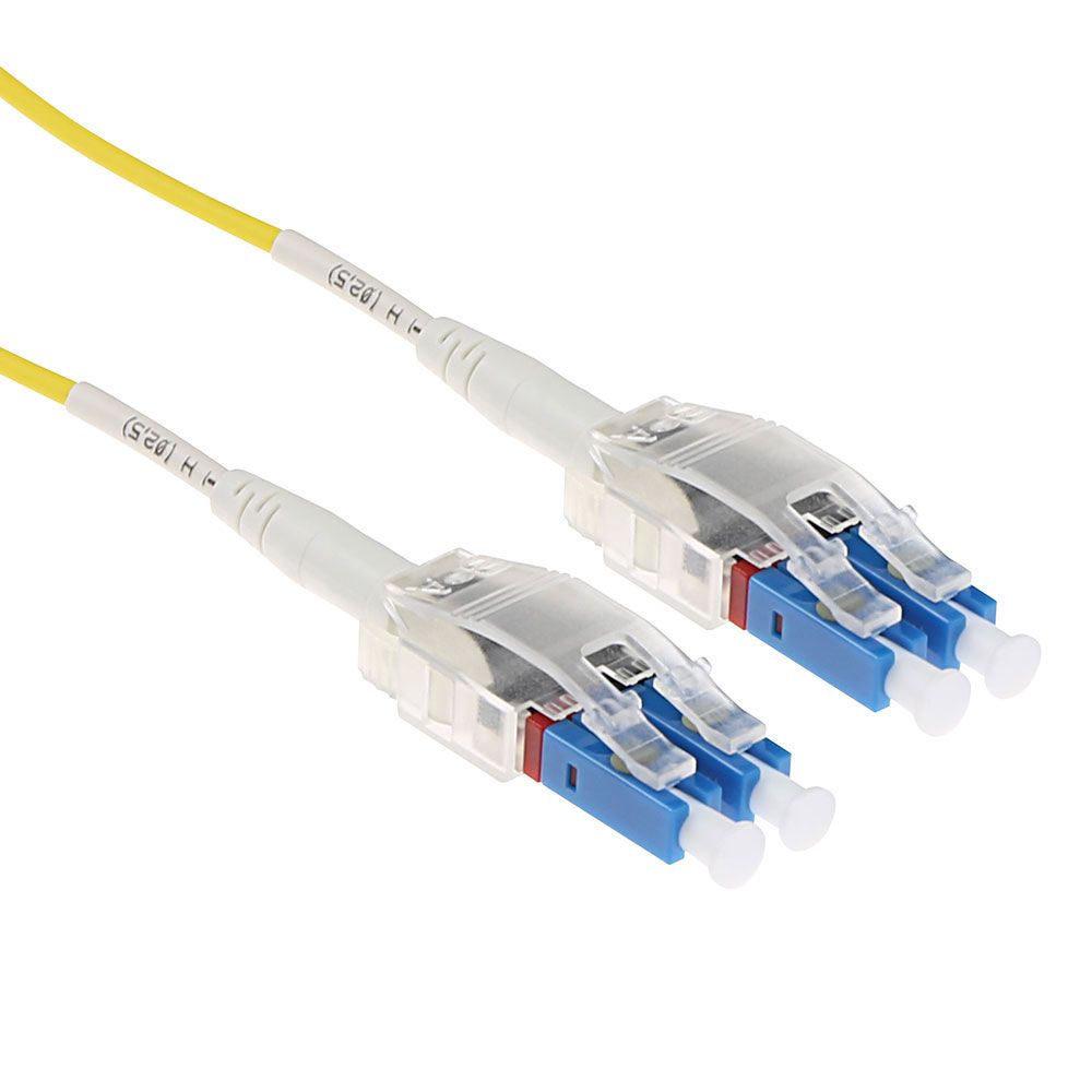 ACT Singlemode 9/125 OS2 Polarity Twist fiber cable with LC connectors 15m Yellow