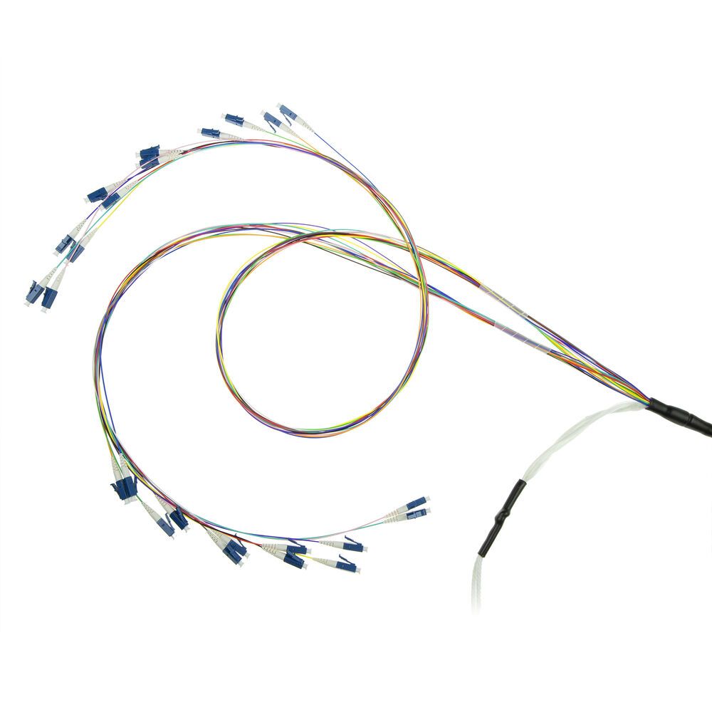 ACT Singlemode 9/125 OS2 indoor/outdoor cable 24 fibers with LC connectors 110m Black
