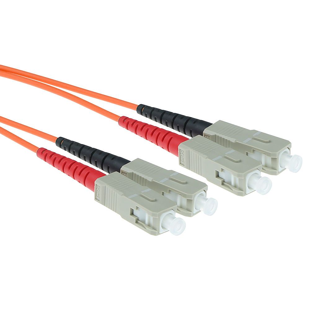 ACT LSZH Multimode 62.5/125 OM1 fiber cable duplex with SC connectors 3m Orange