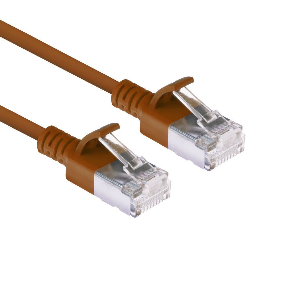 ACT CAT6A U-UTP Patch Cable 0,15m Brown