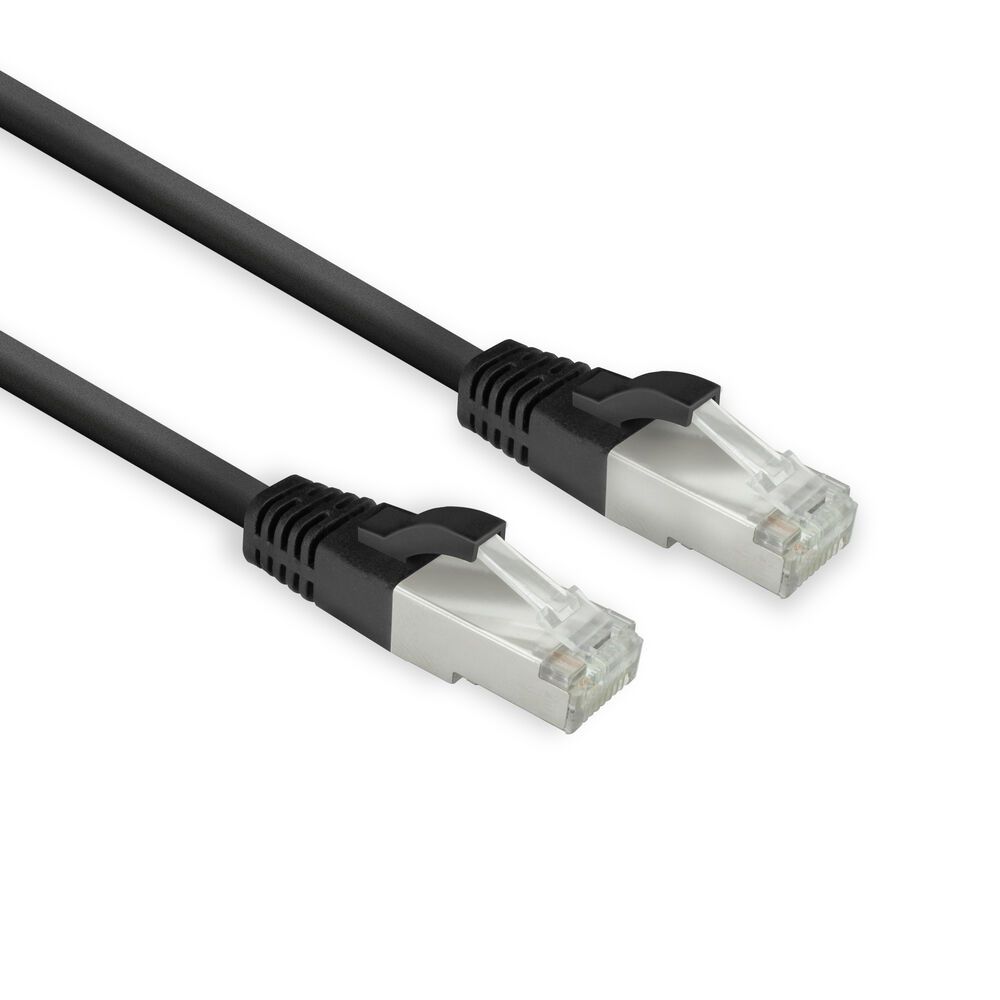 ACT CAT8 U-FTP Patch Cable 0,15m Black