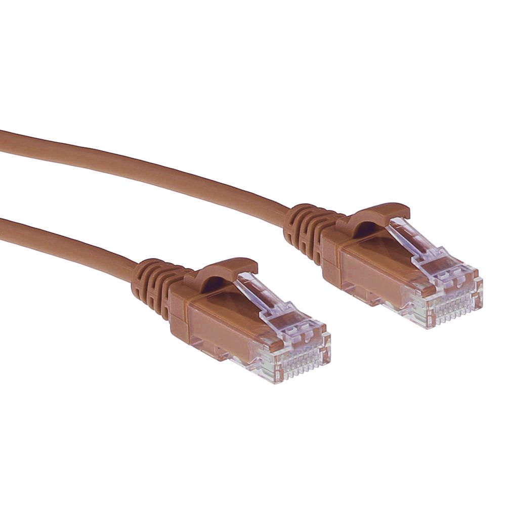 ACT CAT6 U-UTP Patch Cable 0,25m Brown