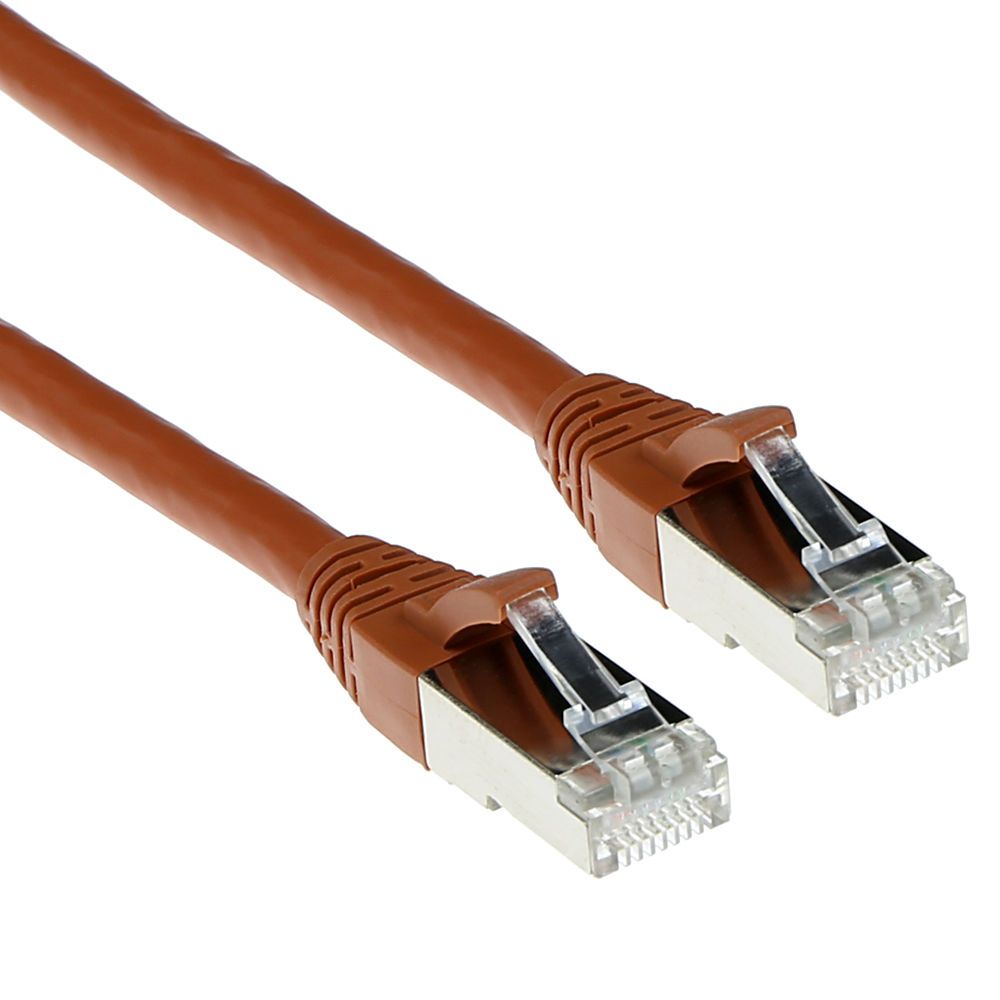 ACT CAT6A S-FTP Patch Cable 0,5m Brown