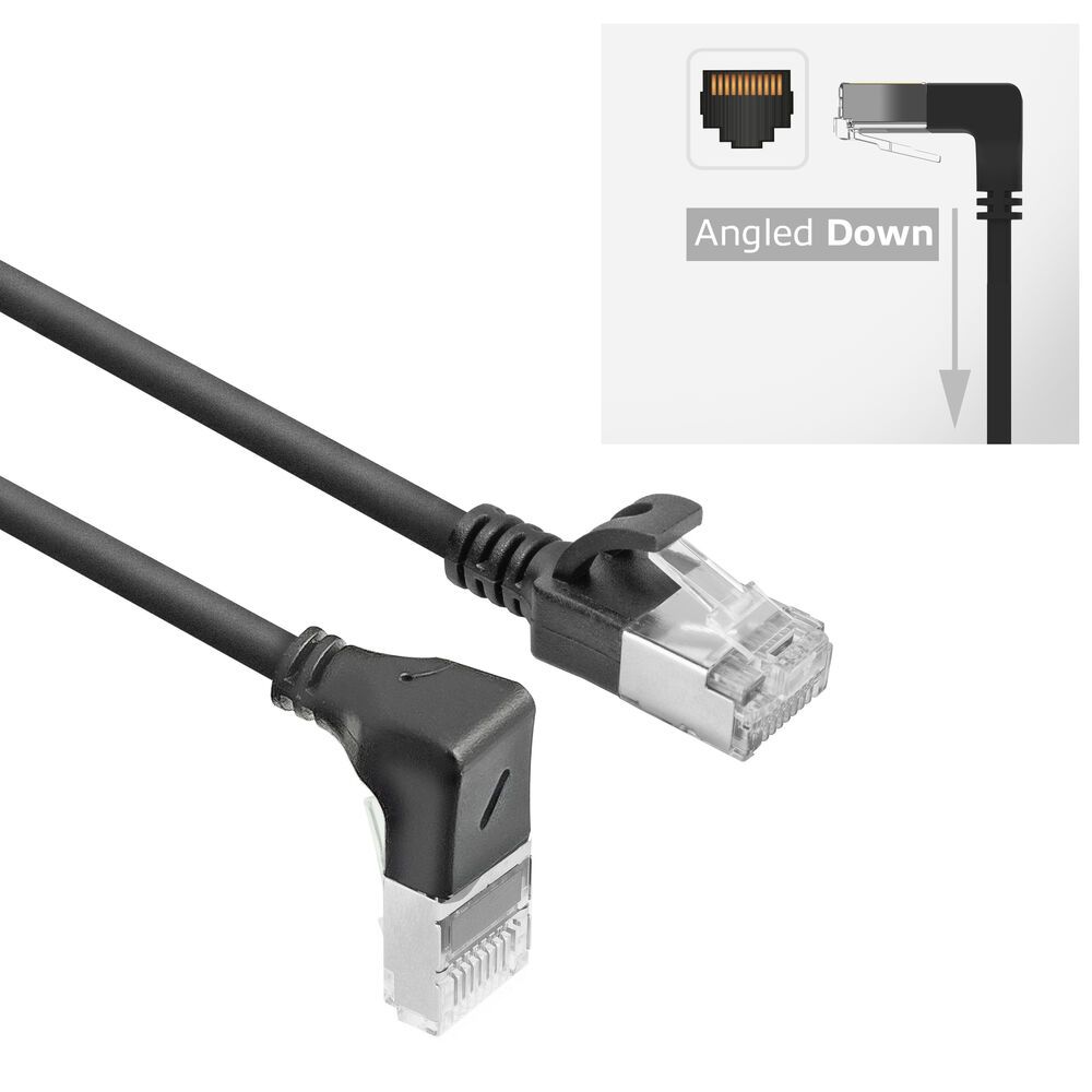 ACT CAT6A U-FTP Patch Cable 0,5m Black