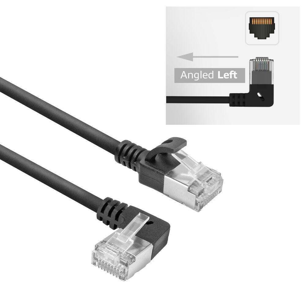 ACT CAT6A U-FTP Patch Cable 1,5m Black