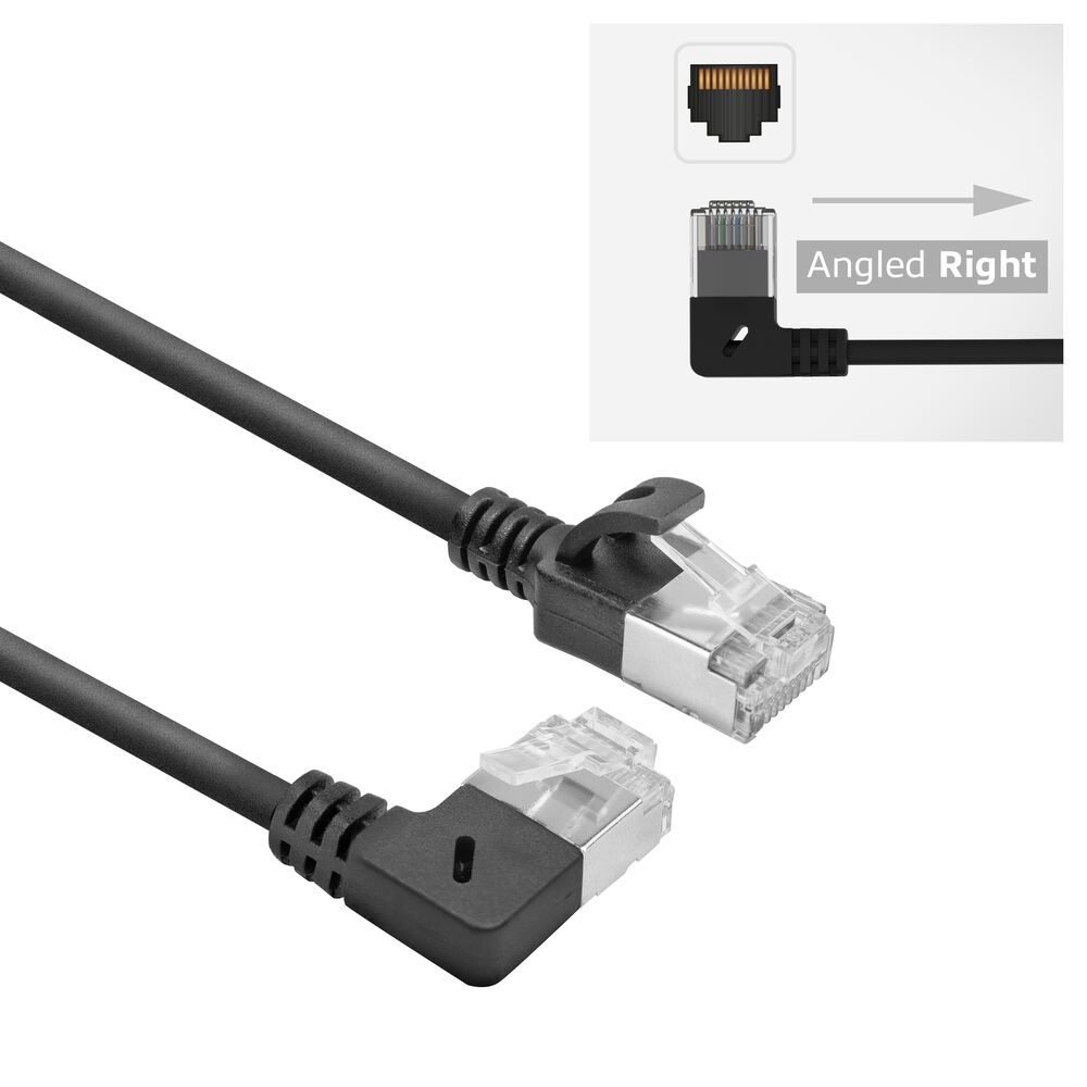 ACT CAT6A U-FTP Patch Cable 2m Black