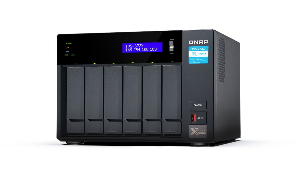 QNAP NAS TVS-672XT-I3-8G (8GB) (6xHDD + 2xM.2 SSD)