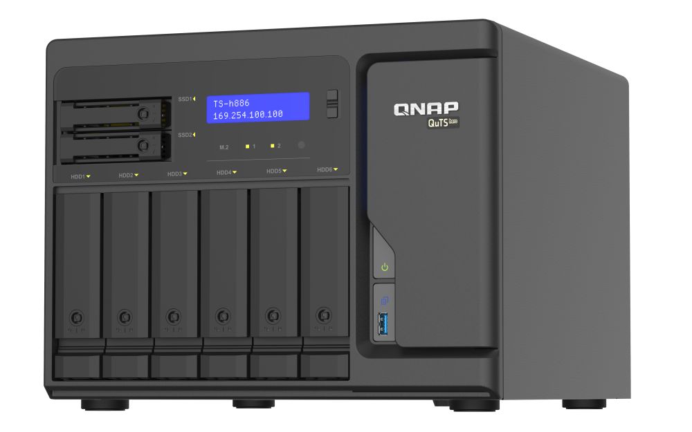 QNAP NAS TS-H886-D1602-8G (8GB) (6xHDD + 2xSSD + 2xM.2 SSD)