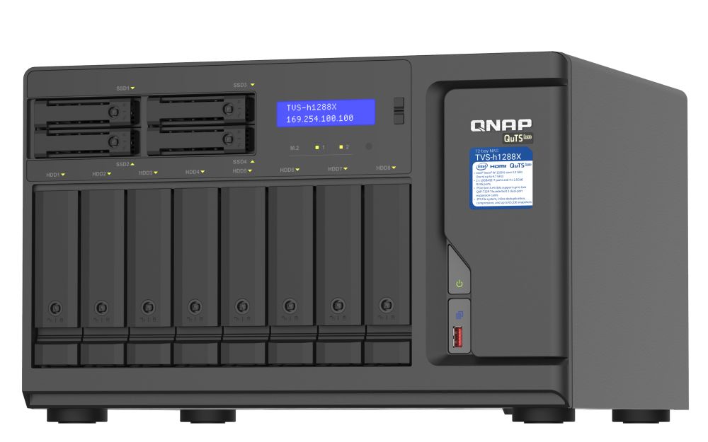 QNAP NAS TVS-H1288X-W1250-16G (16GB) (8xHDD + 4xSSD + 2xM.2 SSD)