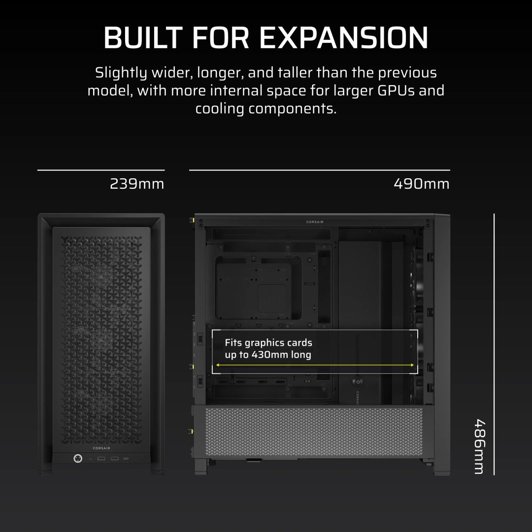 Corsair Frame 4000D RS Tempered Glass Black