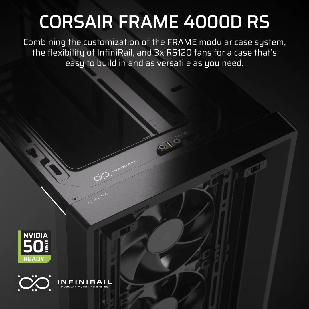 Corsair Frame 4000D RS Tempered Glass Black