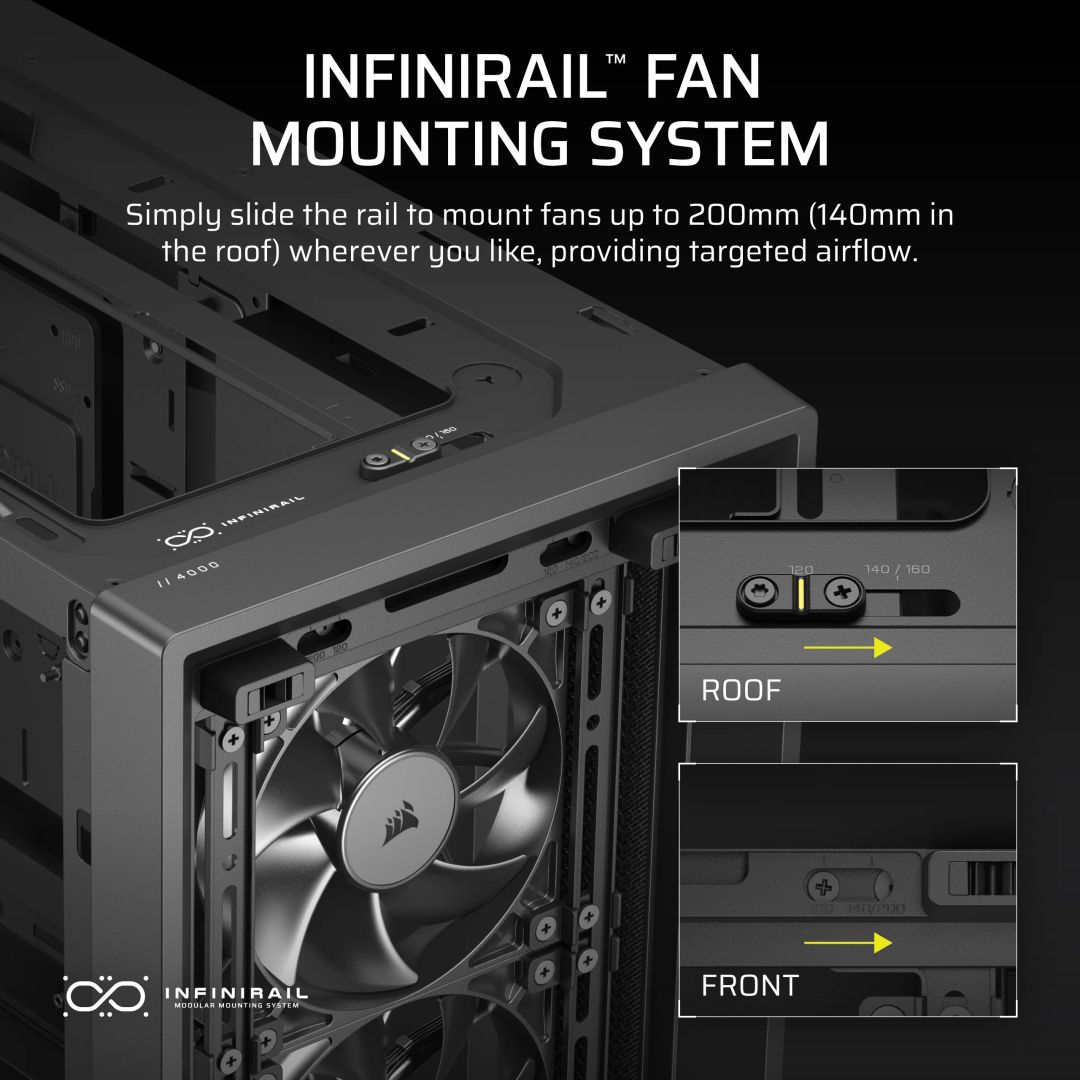 Corsair Frame 4000D RS Tempered Glass Black