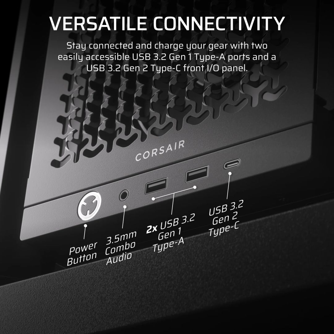 Corsair Frame 4000D RS Tempered Glass Black