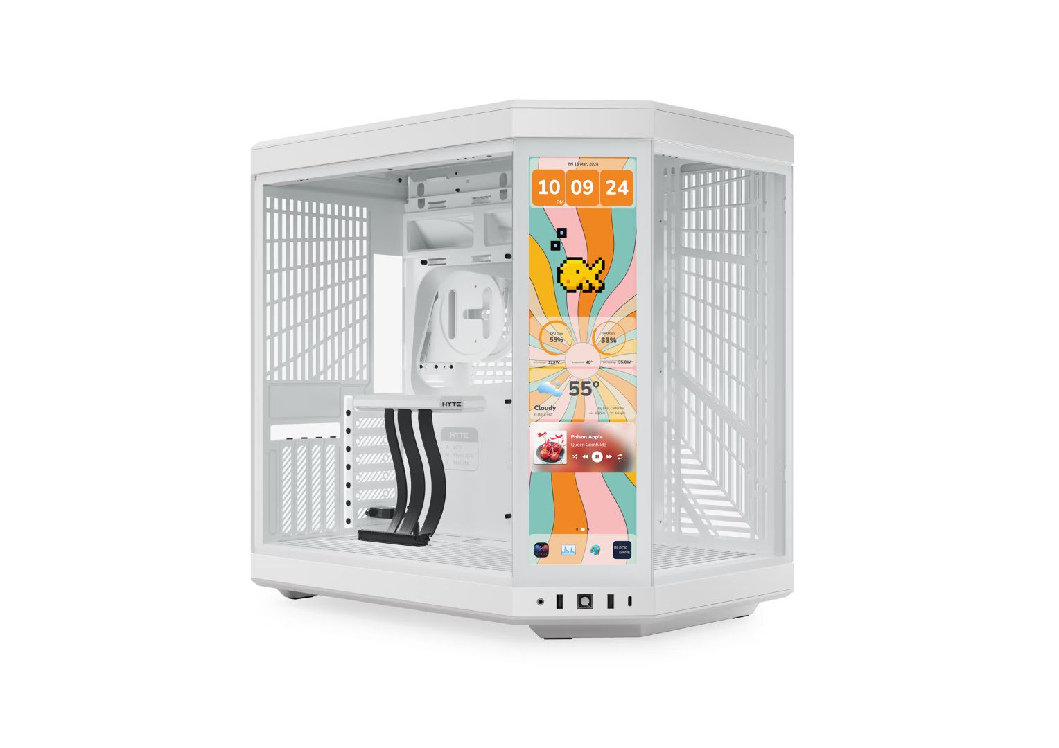 HYTE Y70 Touch Infinite Tempered Glass White