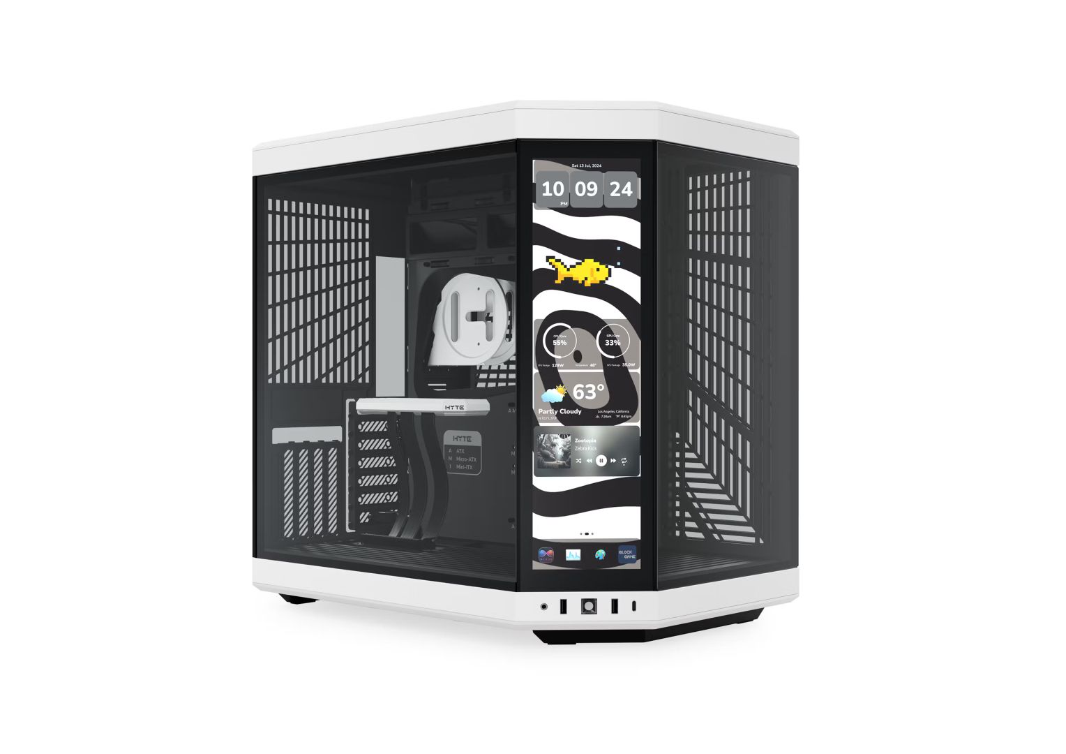 HYTE Y70 Touch Infinite Tempered Glass Panda