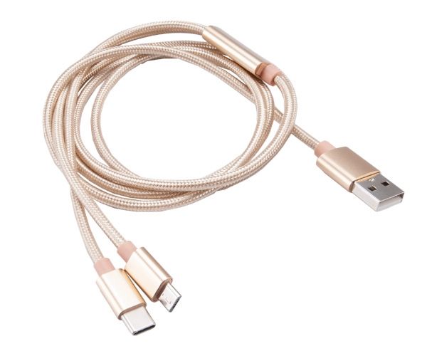 Akasa AK-CBUB42-12GL Double convenience charge Micro-B or Type-C device Data sync via Type-C connector