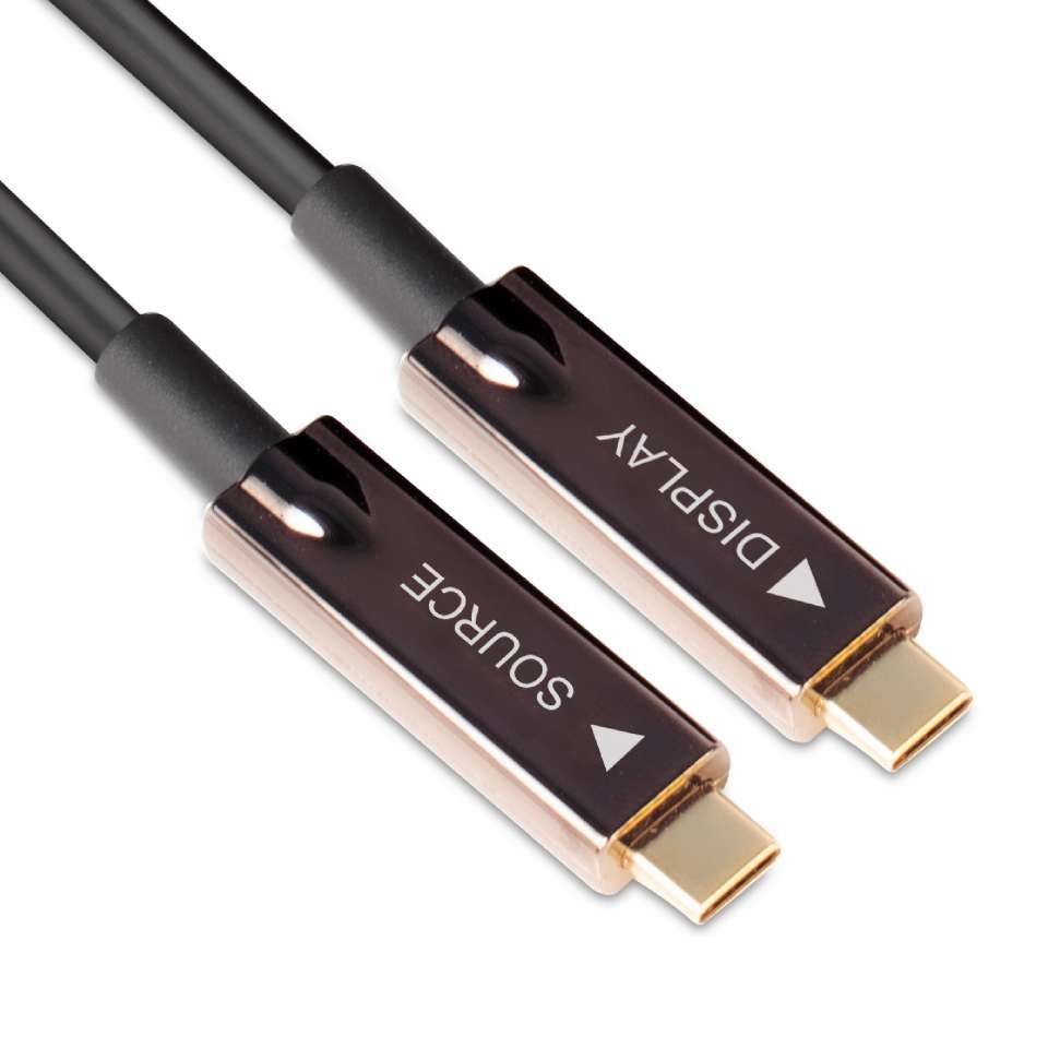 Club3D USB Gen 2 Type C 4K60Hz Active Optical Cable A/V Unidirectional M/M 20m Black