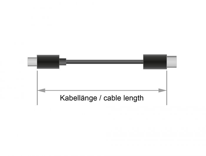 DeLock USB 2.0 cable Type-A to Type-C 4m Black