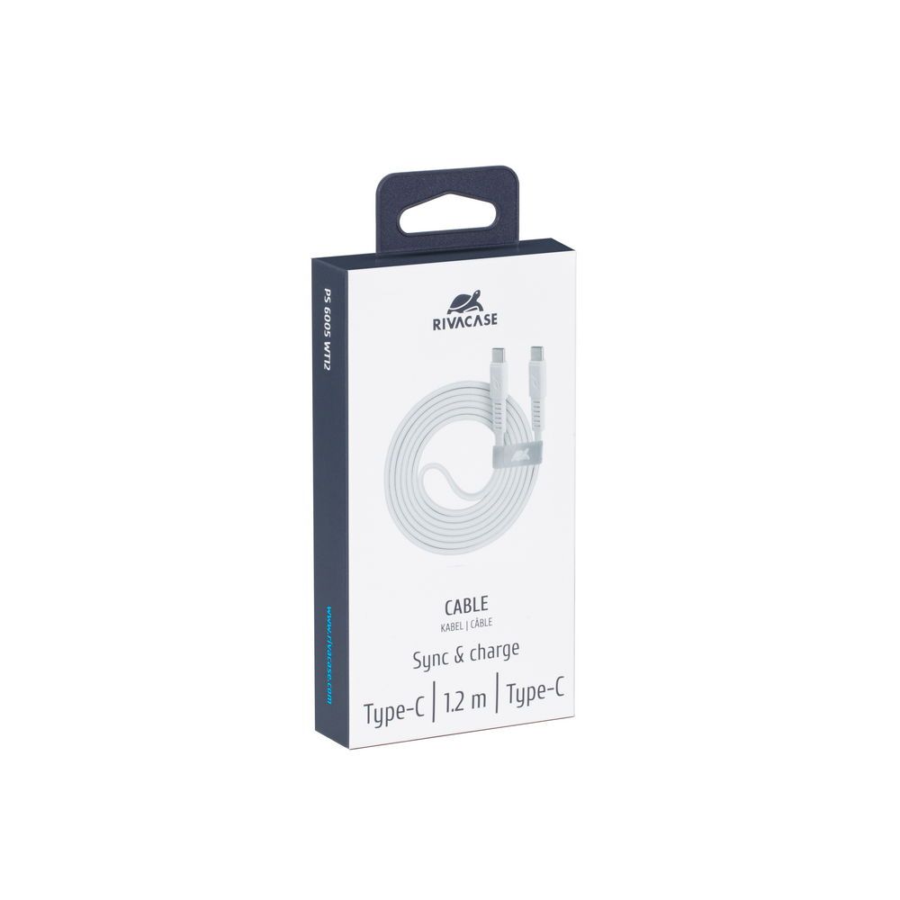 RivaCase PS6005 WT12 Type-C / Type-C Cable, 1,2m White