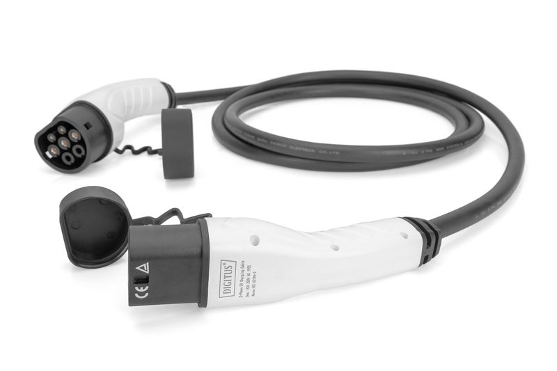 Digitus EV Charging - Three Phase 415V 32A Type 2 to Type 2 Standard Charger cable 7,5m Black