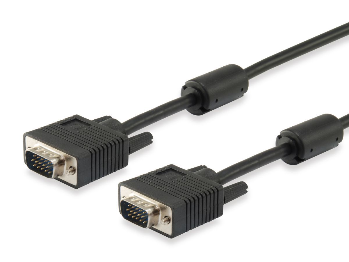 EQuip VGA (HD15) M/M cable 5m Black