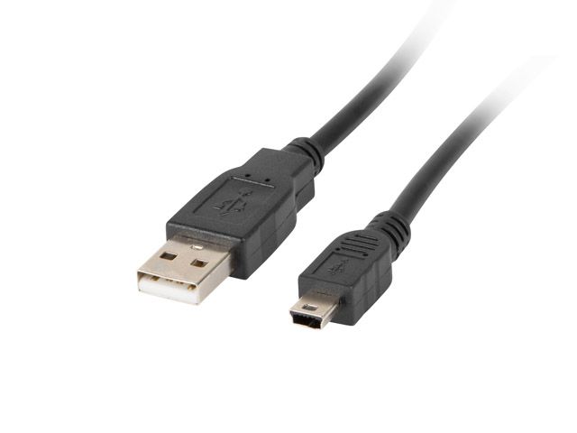 Lanberg USB Mini(M)->USB-A(M) 2.0 Cable 0,3m Black