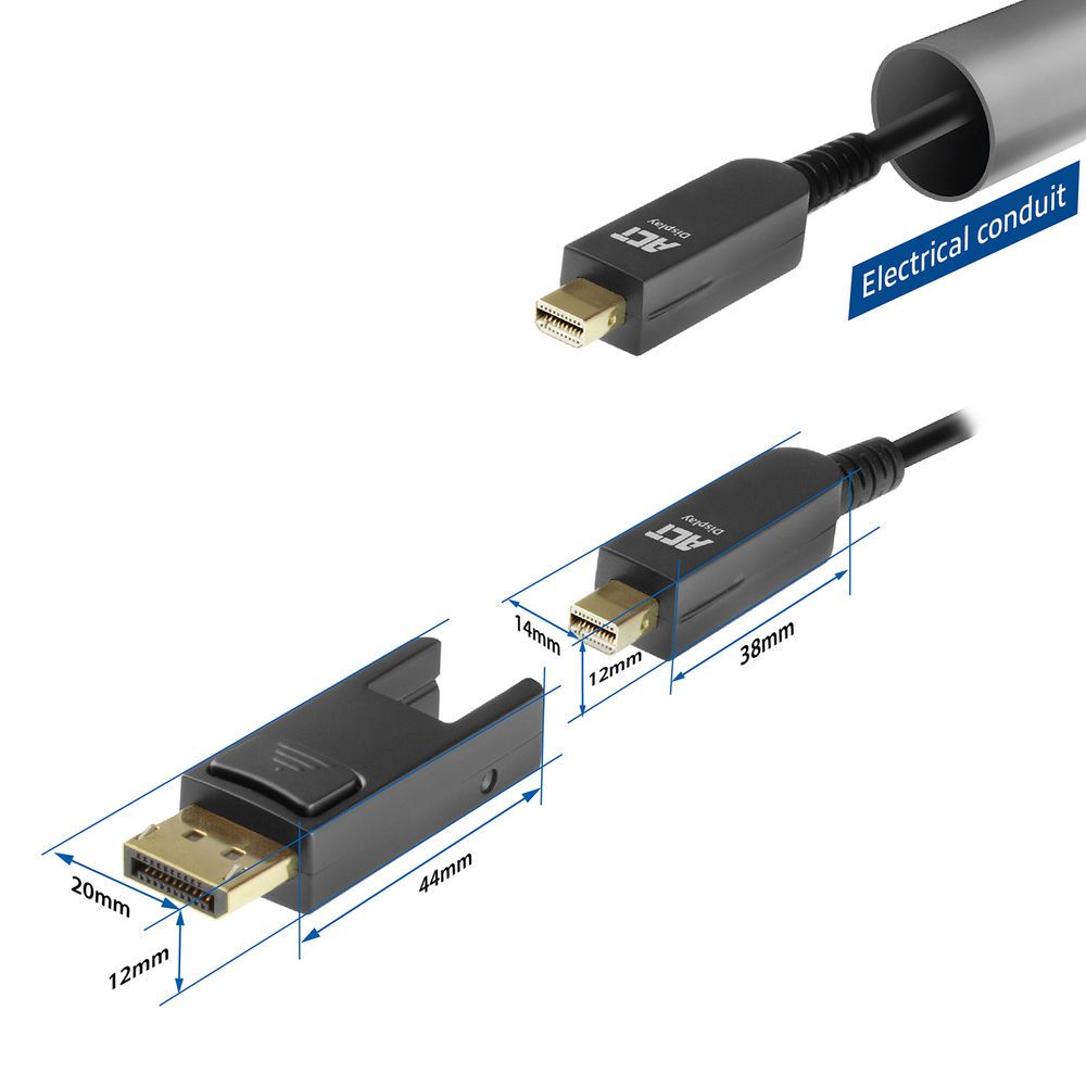 ACT DisplayPort cable 8K DisplayPort male to DisplayPort male 10m Black
