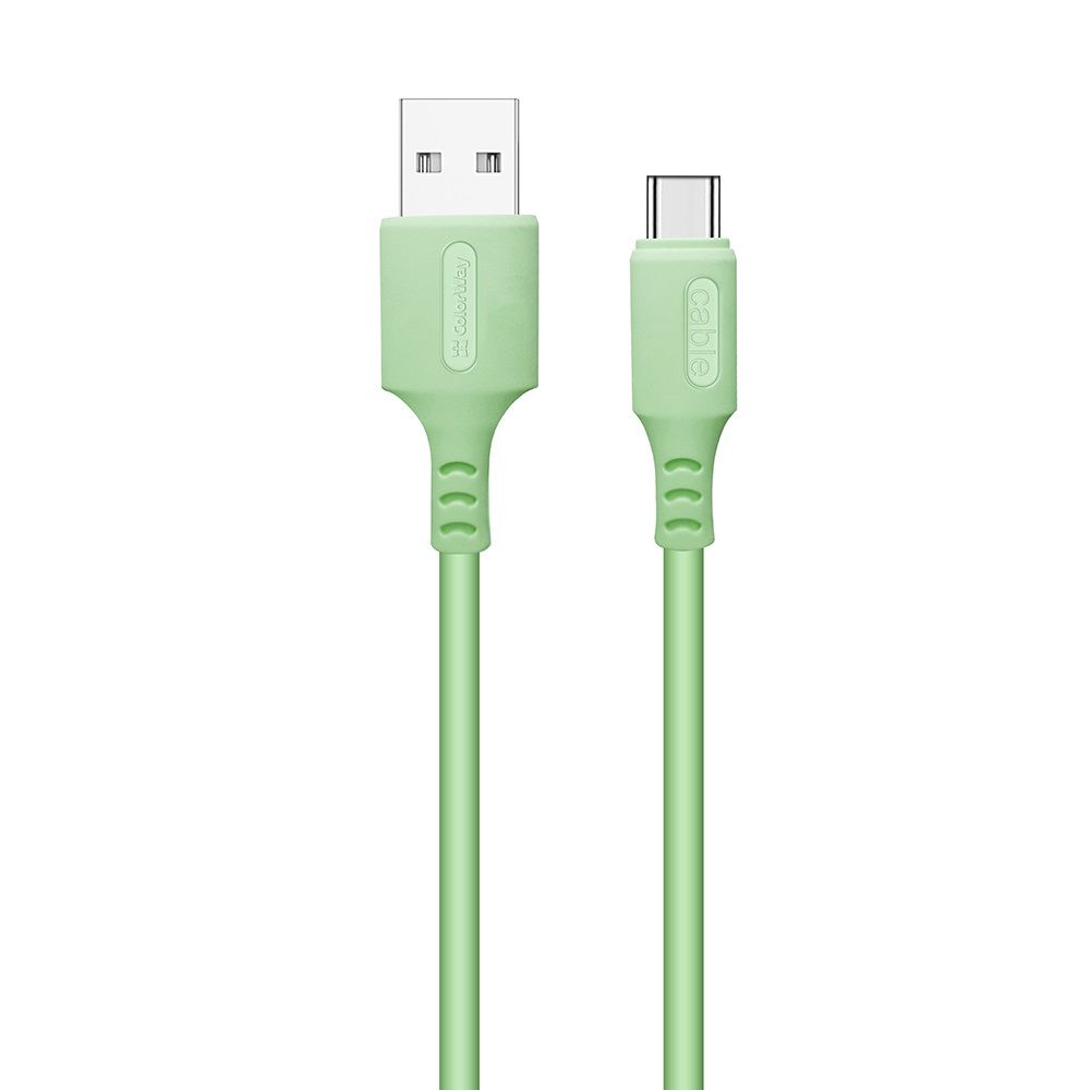 ColorWay USB to Type-C cable (soft silicone) 2.4A 1m Green
