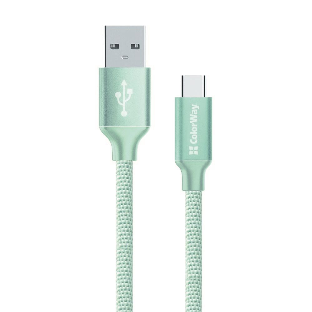 ColorWay USB Type-C 2.1A cable 1m Mint