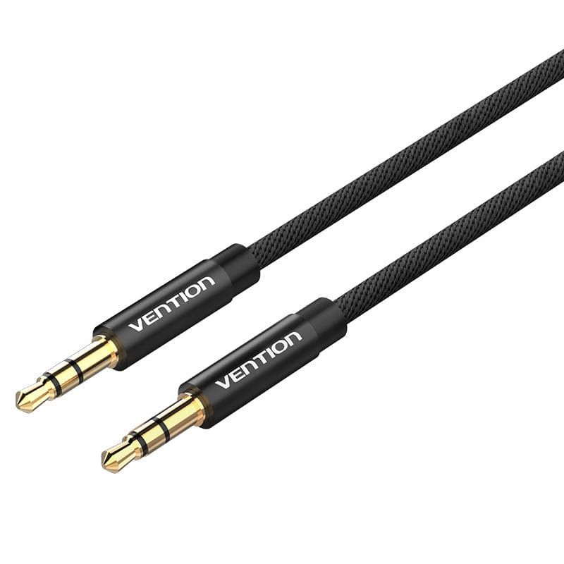 Vention Fabric Braided 3.5mm Male to Male Audio Cable Black Metal Type 1,5m Black