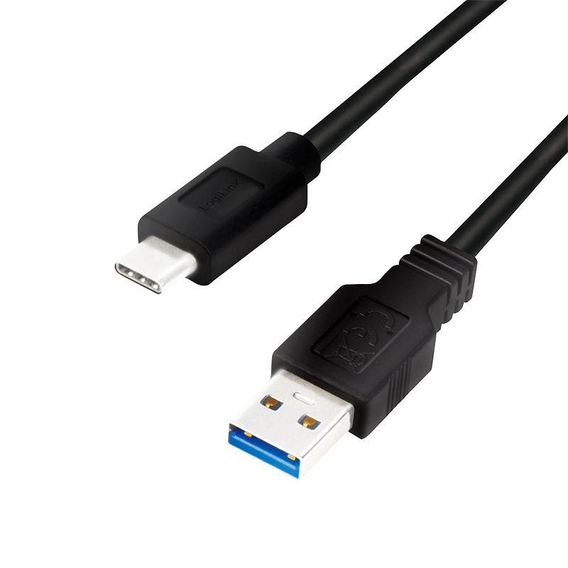 Logilink USB 3.2 Gen1 Type-C cable C/M to USB-A/M 0,15m Black